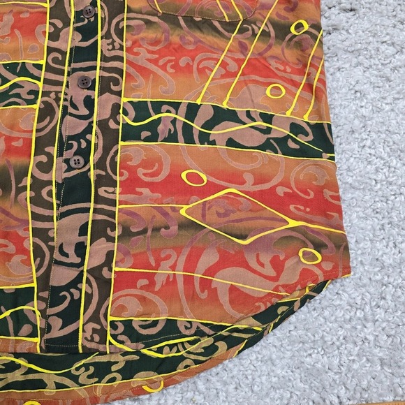 The Territory Ahead Shirt Mens Large Button Up Short Sleeve Aztec Southwestern - Picture 3 of 9